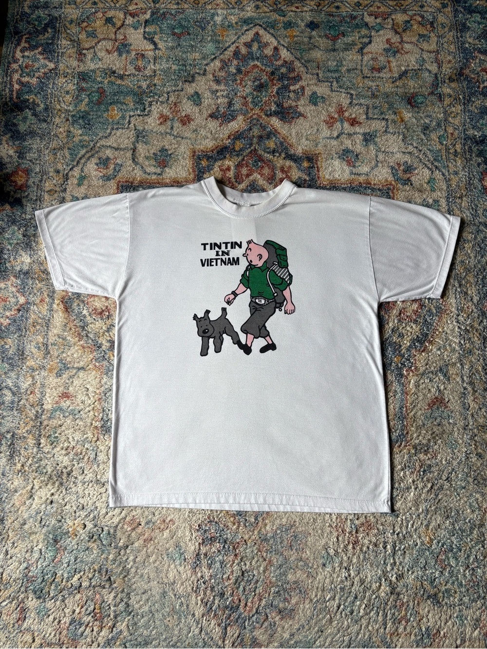 Vintage Tintin In Vietnam T-shirt Large